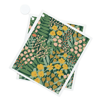 Mimro Papaya Reusables 2-pack reusable paper towels with secret garden floral design, eco-friendly and washable.