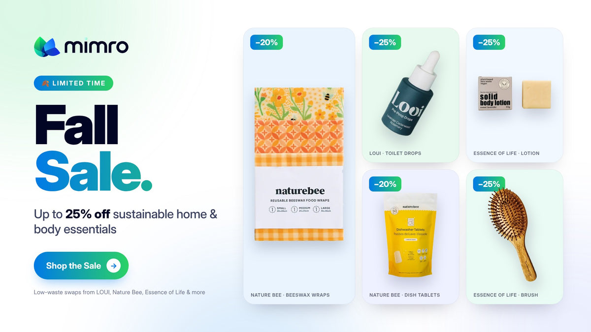 mimro Fall Sale: up to 25% off LOUI, Nature Bee and Essence of Life sustainable essentials