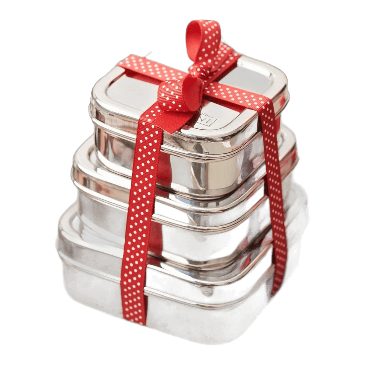 
                  
                    Set of three stainless steel Dalcini Square Trio containers by mimro, featuring sleek, modern design for kitchen storage.
                  
                