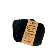 Black Cheeks Ahoy manicure and beauty rounds by mimro, showing soft, round nail and beauty applicator pads.