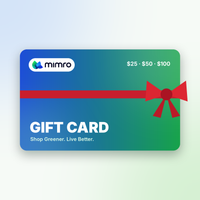 Mimro gift card featuring festive Christmas design, perfect for gifting, with a sleek rectangular shape and holiday-themed visuals.